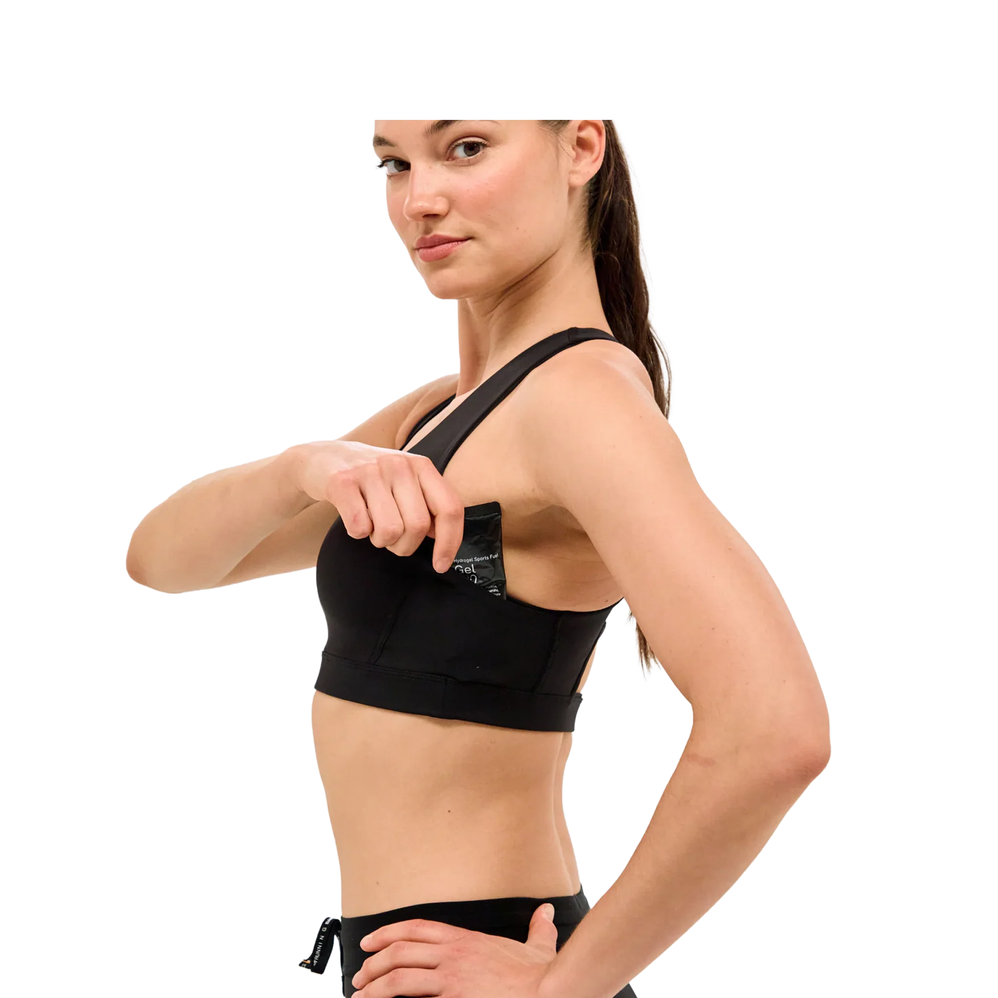 Stamina™ Scoop Neck Run Bra - Black - Image 4